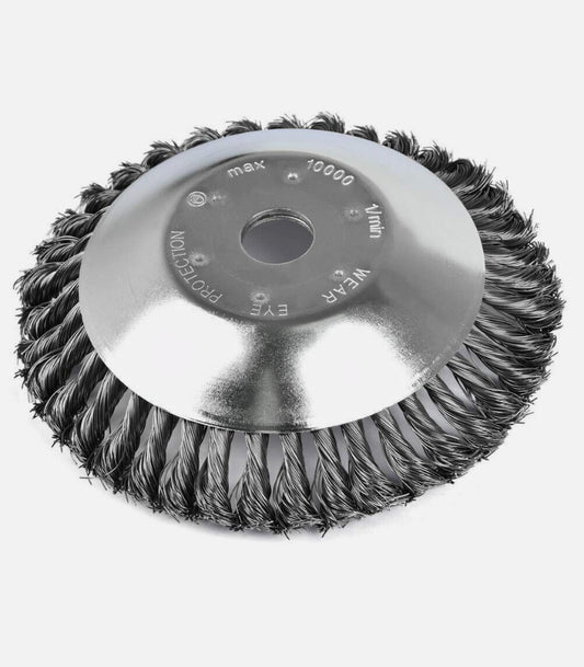 Grass Strimmer Head Trimmer Brush Steel Wire Brush Wheel Weed Trimmer Garden