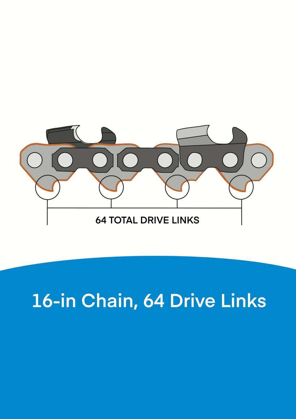 16 inch Chainsaw chain for NAX POWER 300C