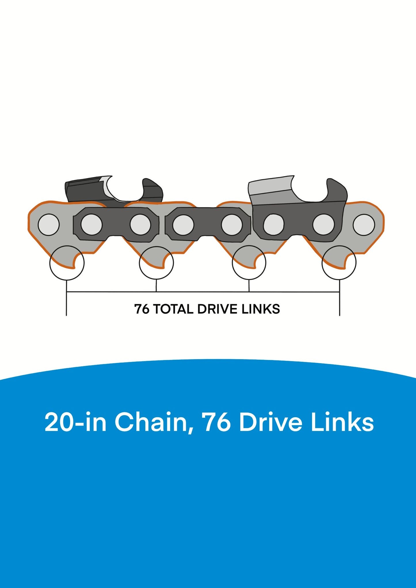 20 inch Chainsaw chain chain fits Proplus 20” 50cc